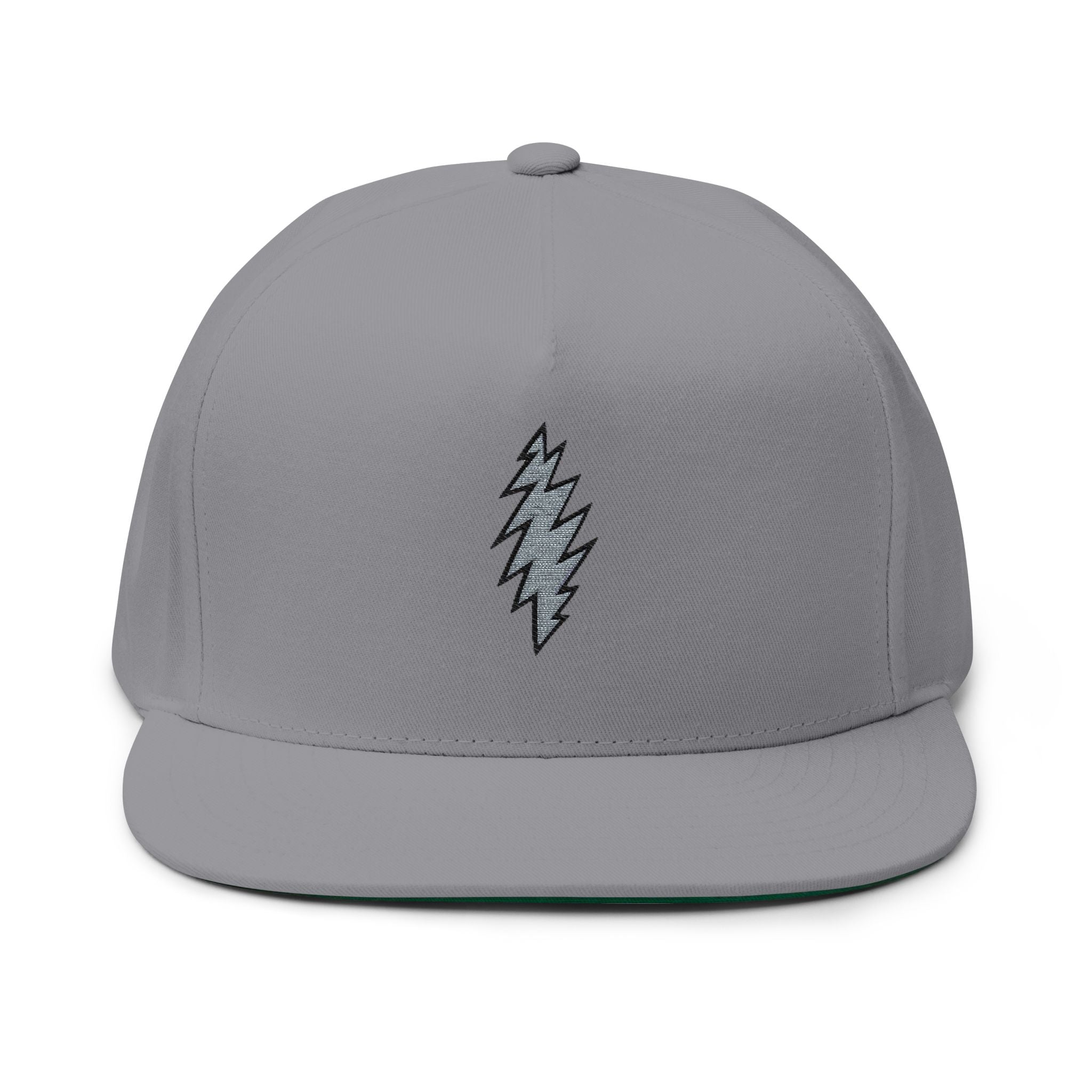 Lightning Bolt Embroidered Cap | Flat Bill Snapback Grateful Dead tour hat