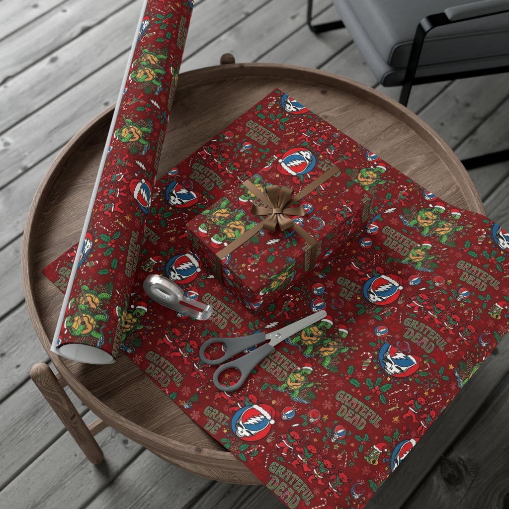Grateful Dead Pattern Gift Wrap Papers | Christmas Holiday Wrapping Paper