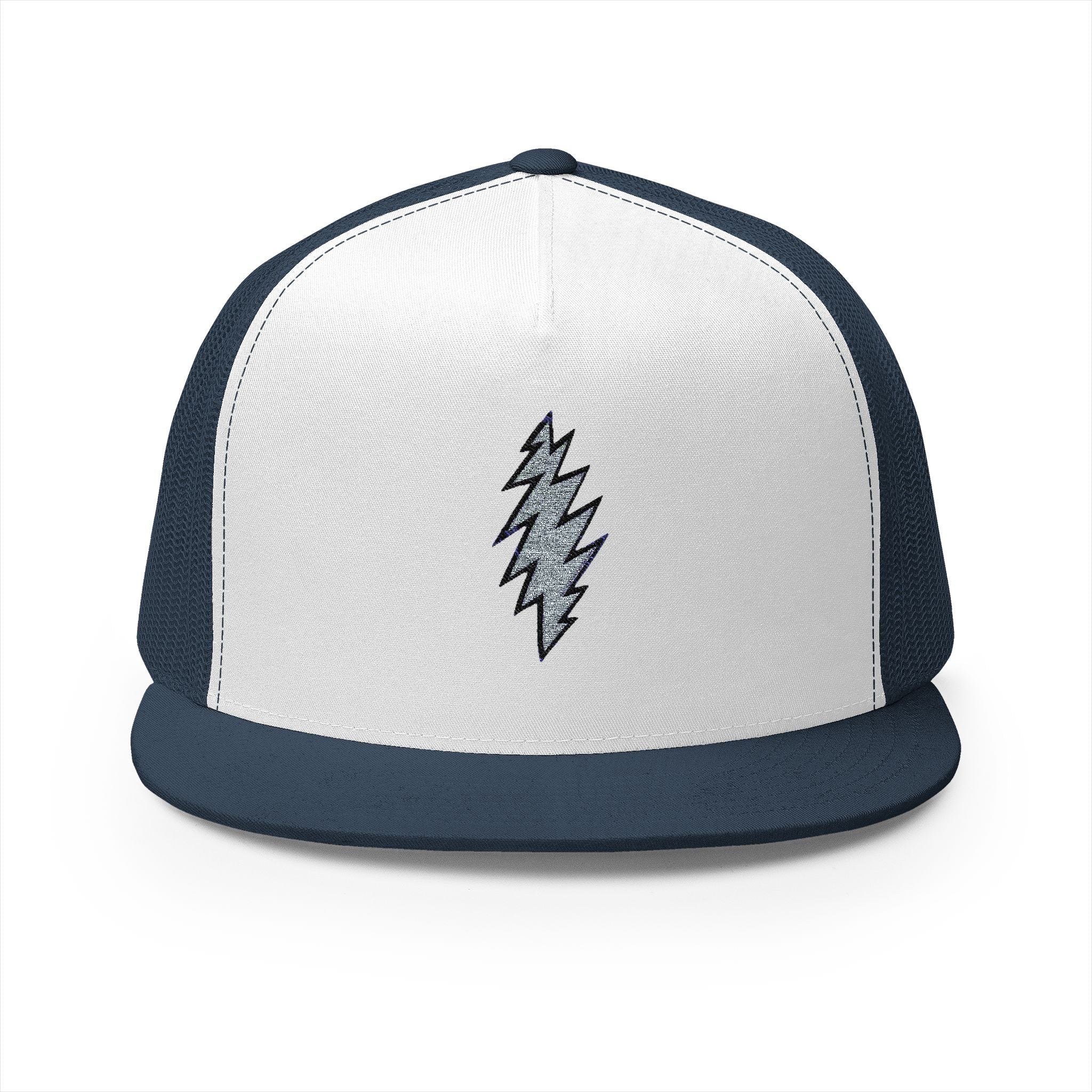 Embroidered Grateful Dead 5 Panel Trucker Cap, Festival Hat, Music Lover Gift, Retro Dad Cap, Boho Hippie Headwear