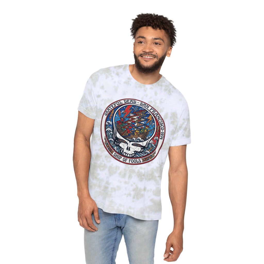 Steal Your Face Skull Grateful Dead T-Shirt | Tie Dye Band Tee, Ship of fools, Gift for a Deadhead friend, dad, mom, brother, grandpa