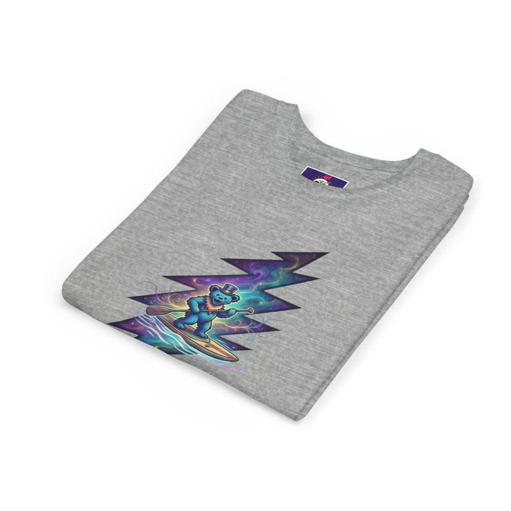 Grateful Dead Cosmic Surfing Bear Youth Tee | Lightning Bolt Space Art
