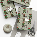 Gingerbread Elf Pattern Gift Wrap Paper | Christmas Wrapping Paper Roll, grateful dead, gift for deadhead