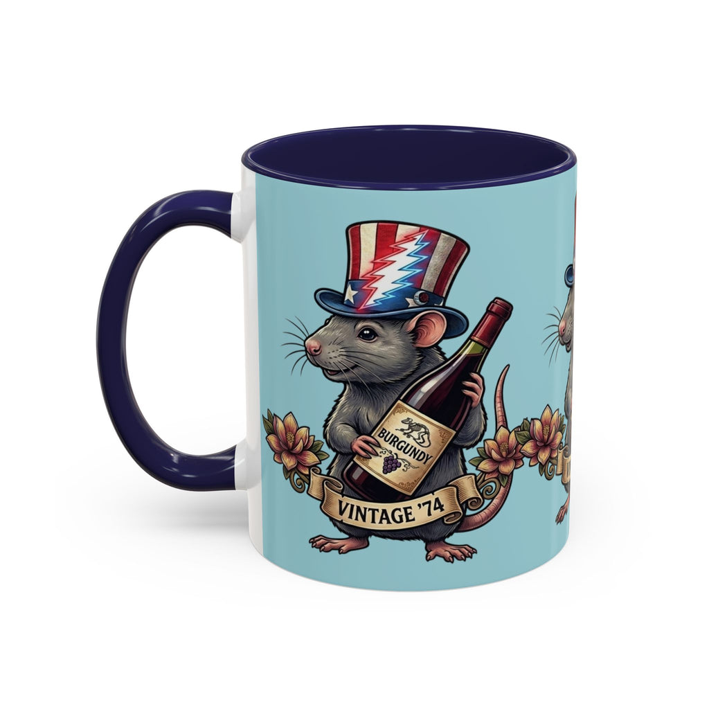 Grateful Dead Wharf rat  Accent Coffee Mug | Vintage '74 , gift for a deadhead dad, mom, friend, brother