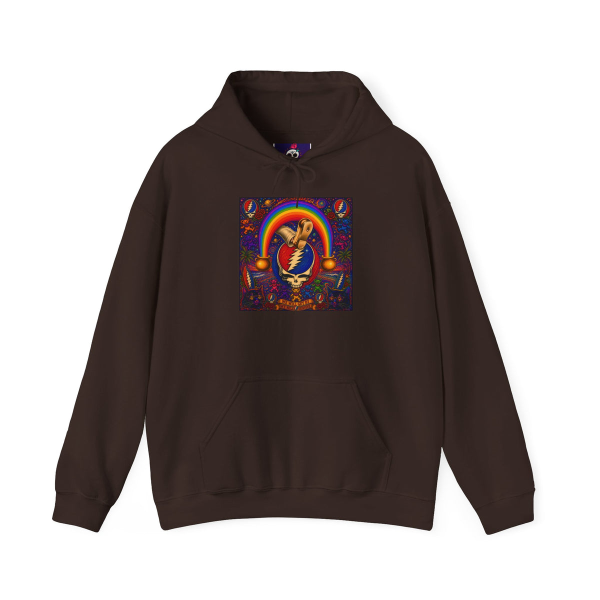 Psychedelic Grateful Dead  Hoodie | Rainbow Retro Rock Pullover