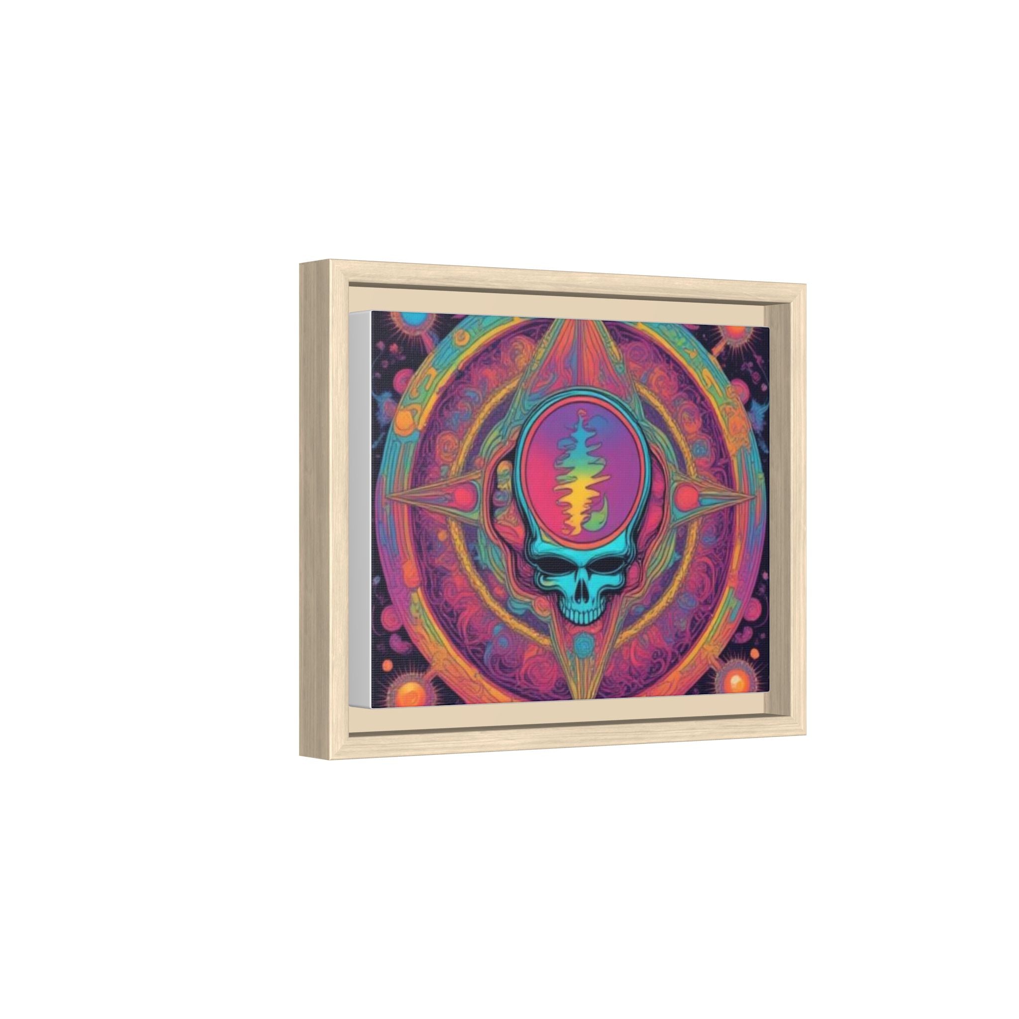 Psychedelic Skull Mandala Matte Canvas