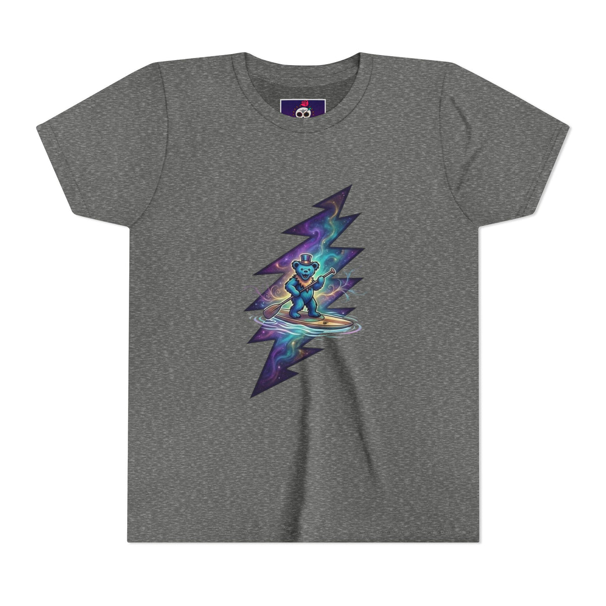Grateful Dead Cosmic Surfing Bear Youth Tee | Lightning Bolt Space Art