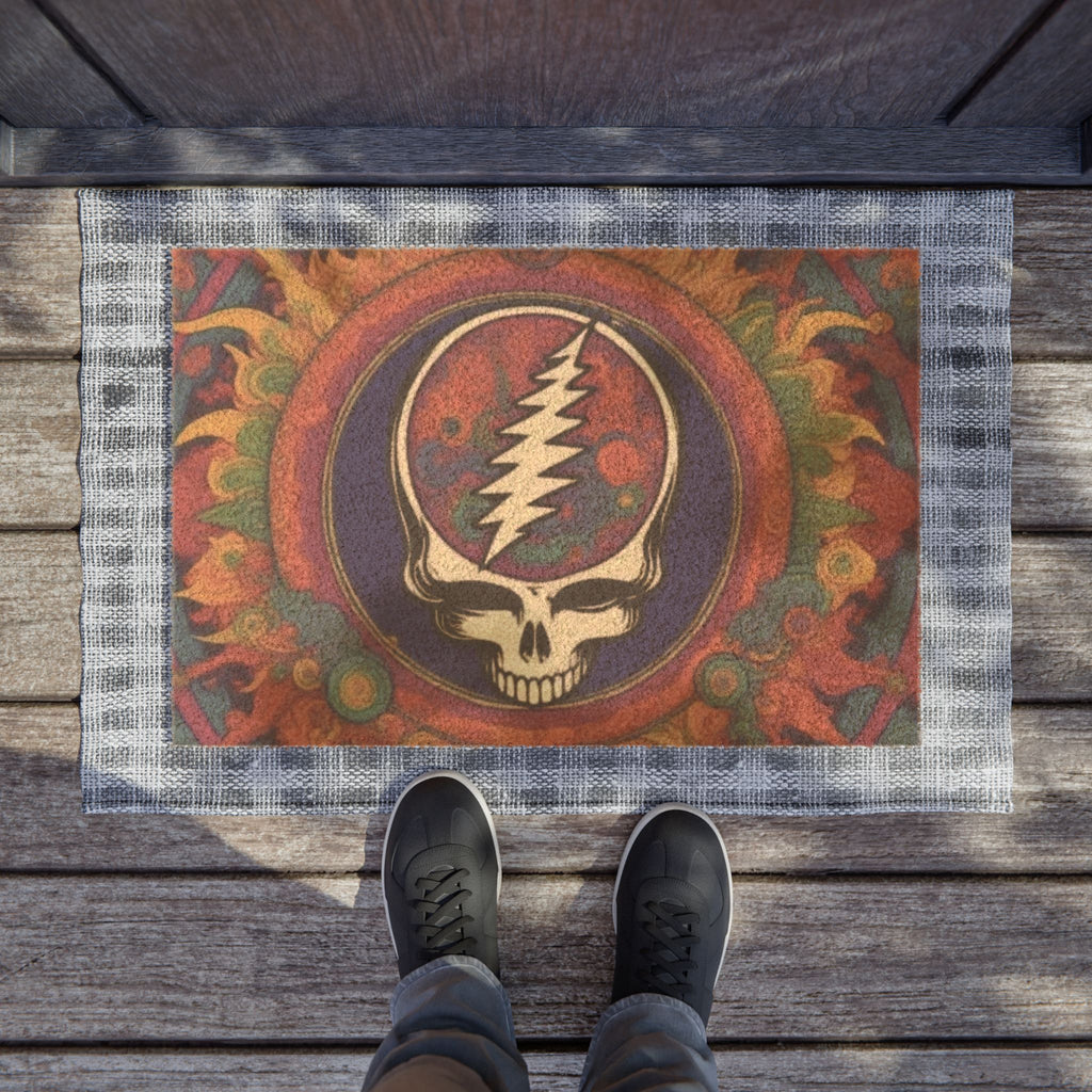 Steal Your Face Skull Doormat | Psychedelic Grateful Dead Entrance Mat