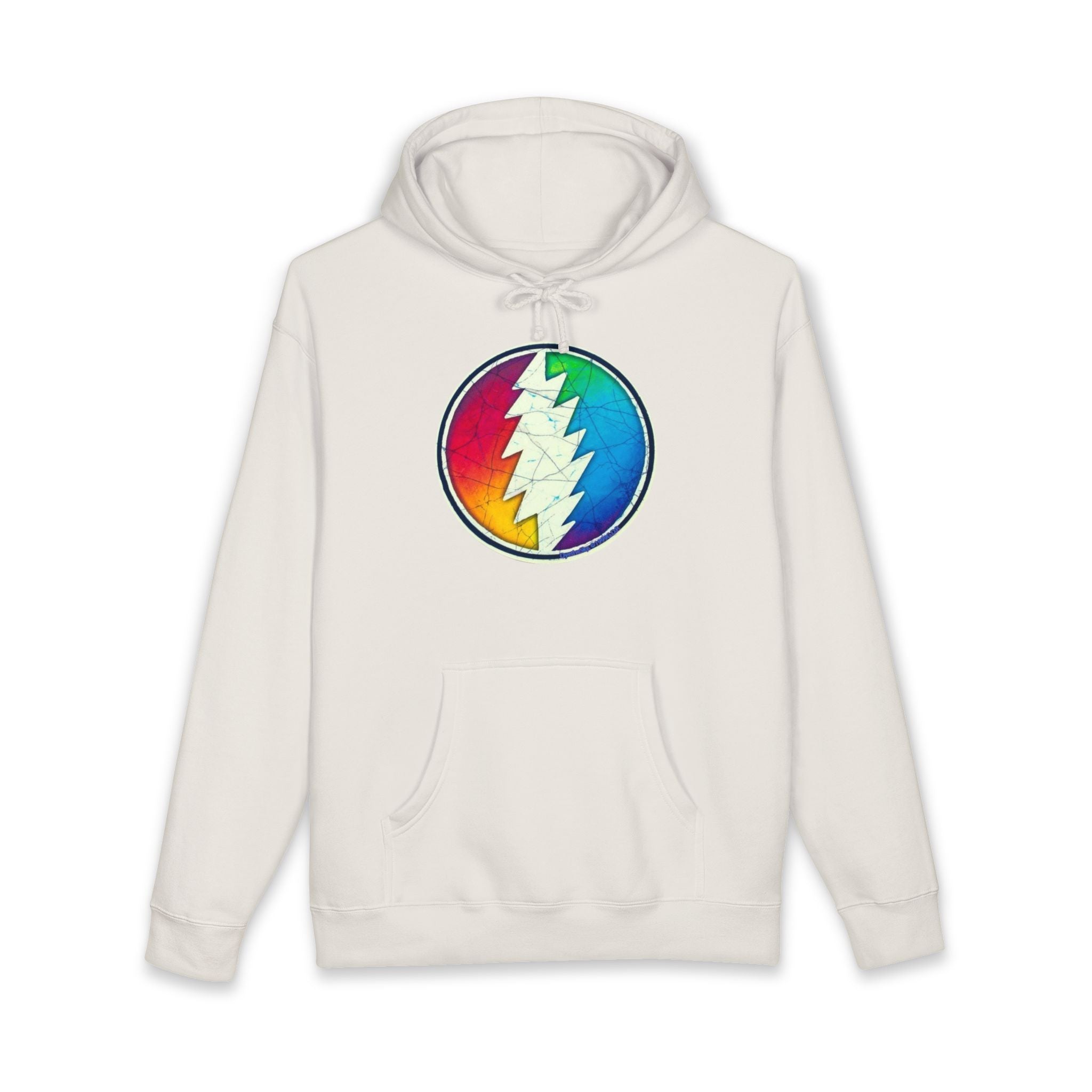Grateful Dead Rainbow Lightning Bolt Circle Hoodie | Psychedelic Grateful Dead Style, gift for a deadhead