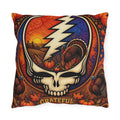 GIFt for a deadhead, pillow for thanksgiving , Grateful Harvest Skull Outdoor Pillows | Thanksgiving Turkey Pumpkin Fall