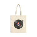 Grateful Dead Record Player Tote Bag | Vinyl Skull Logo Canvas Tote