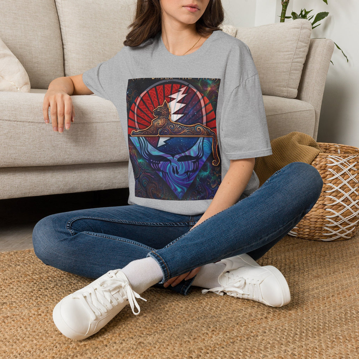 Steal Your Face Skull Lightning T-Shirt, gift for a deadhead  | Psychedelic Grateful Dead Tee
