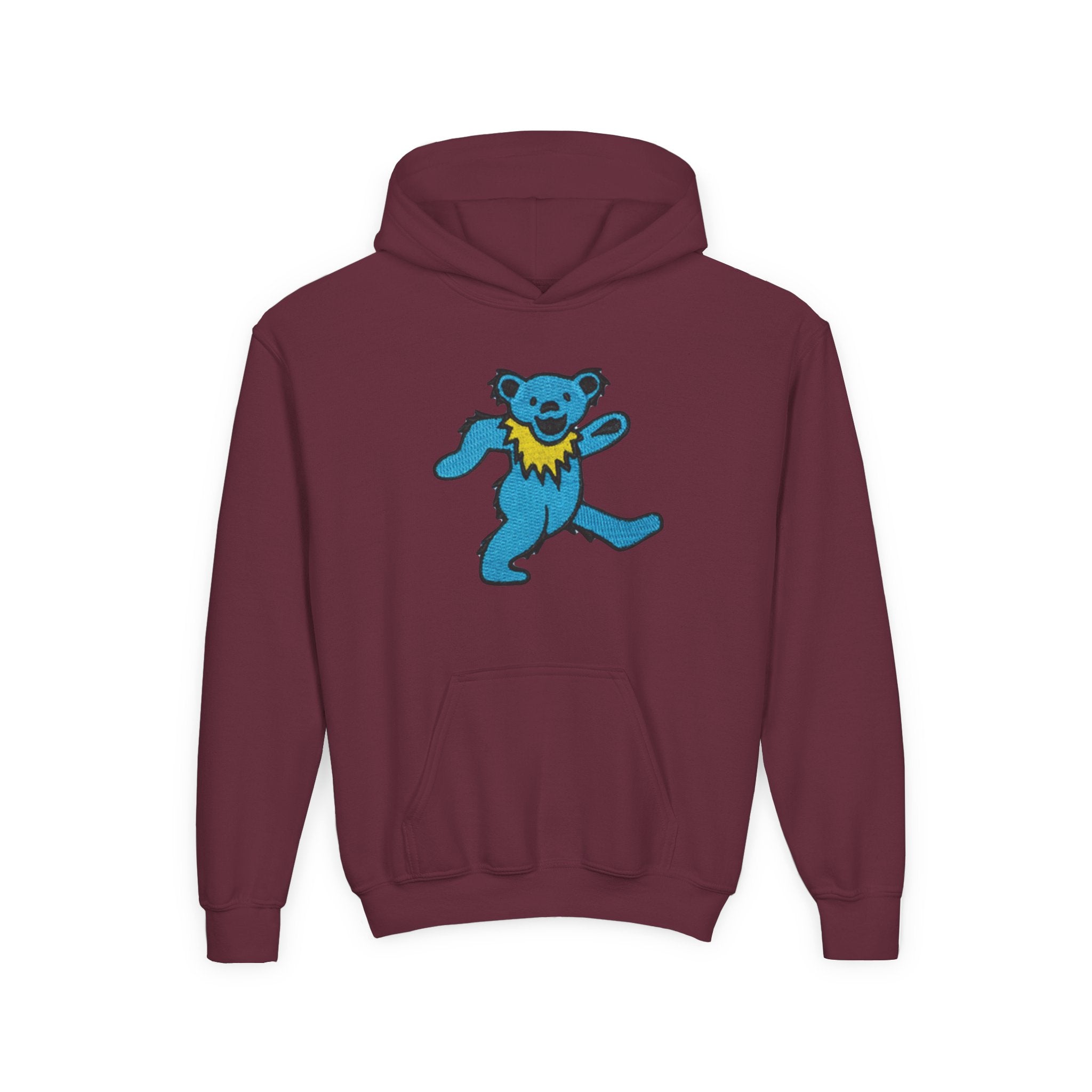 grateful dead Dancing Blue Bear youth hoodie | playful dancing bear graphic