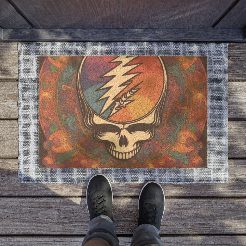 Steal Your Face Skull Doormat | Psychedelic Grateful Dead Door Mat