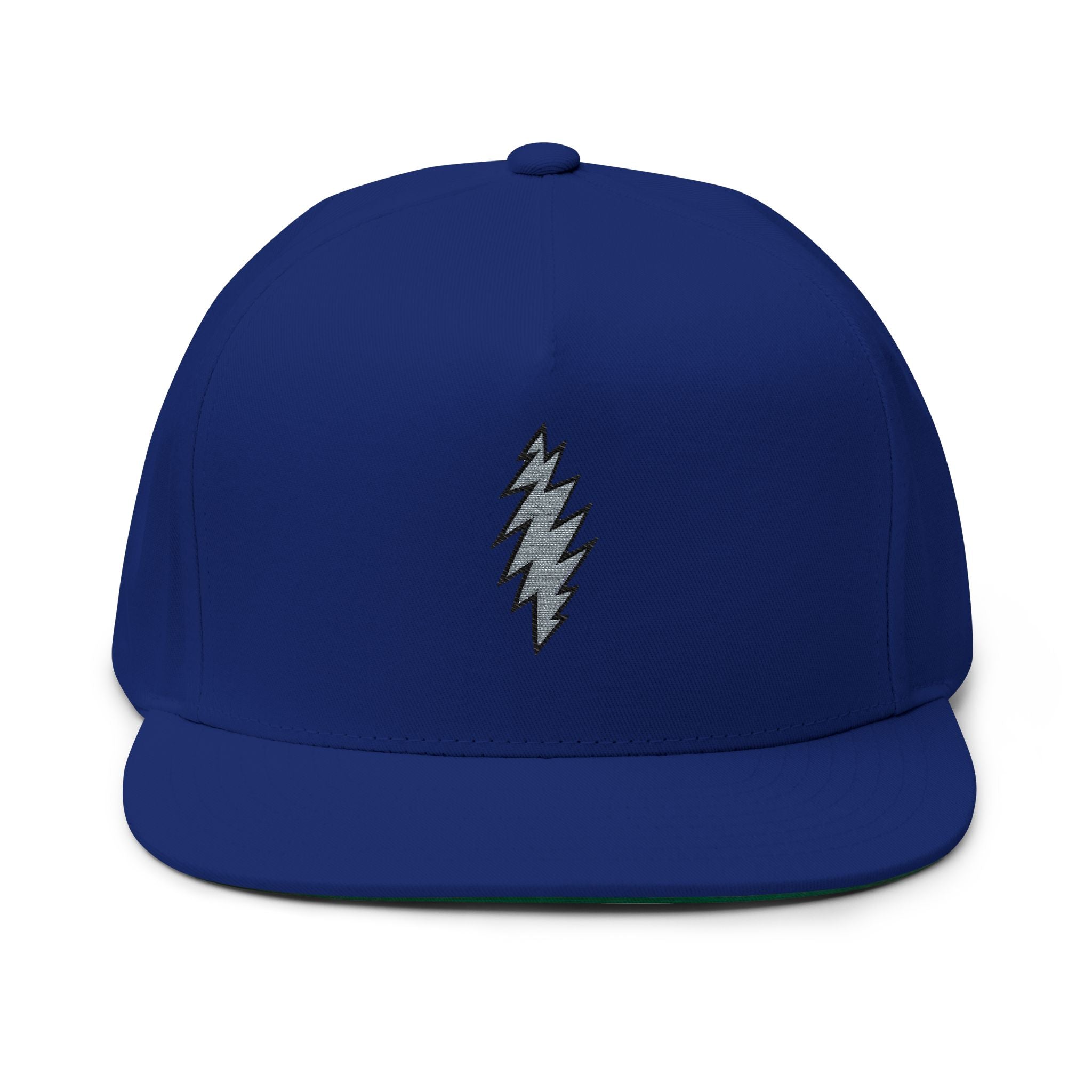 Lightning Bolt Embroidered Cap | Flat Bill Snapback Grateful Dead tour hat