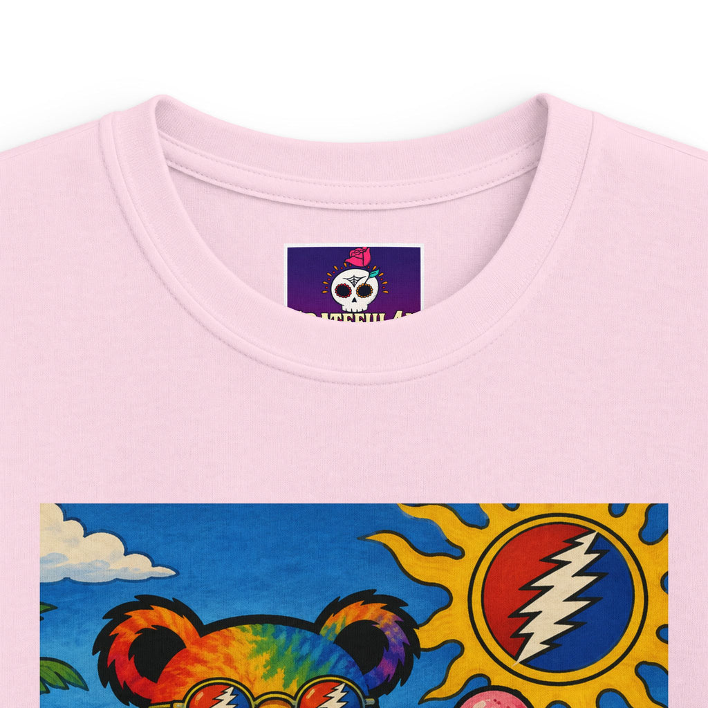 Rainbow Dancing Bear Kids Tee | Sunshine, Flowers, Psychedelic Grateful Dead Art