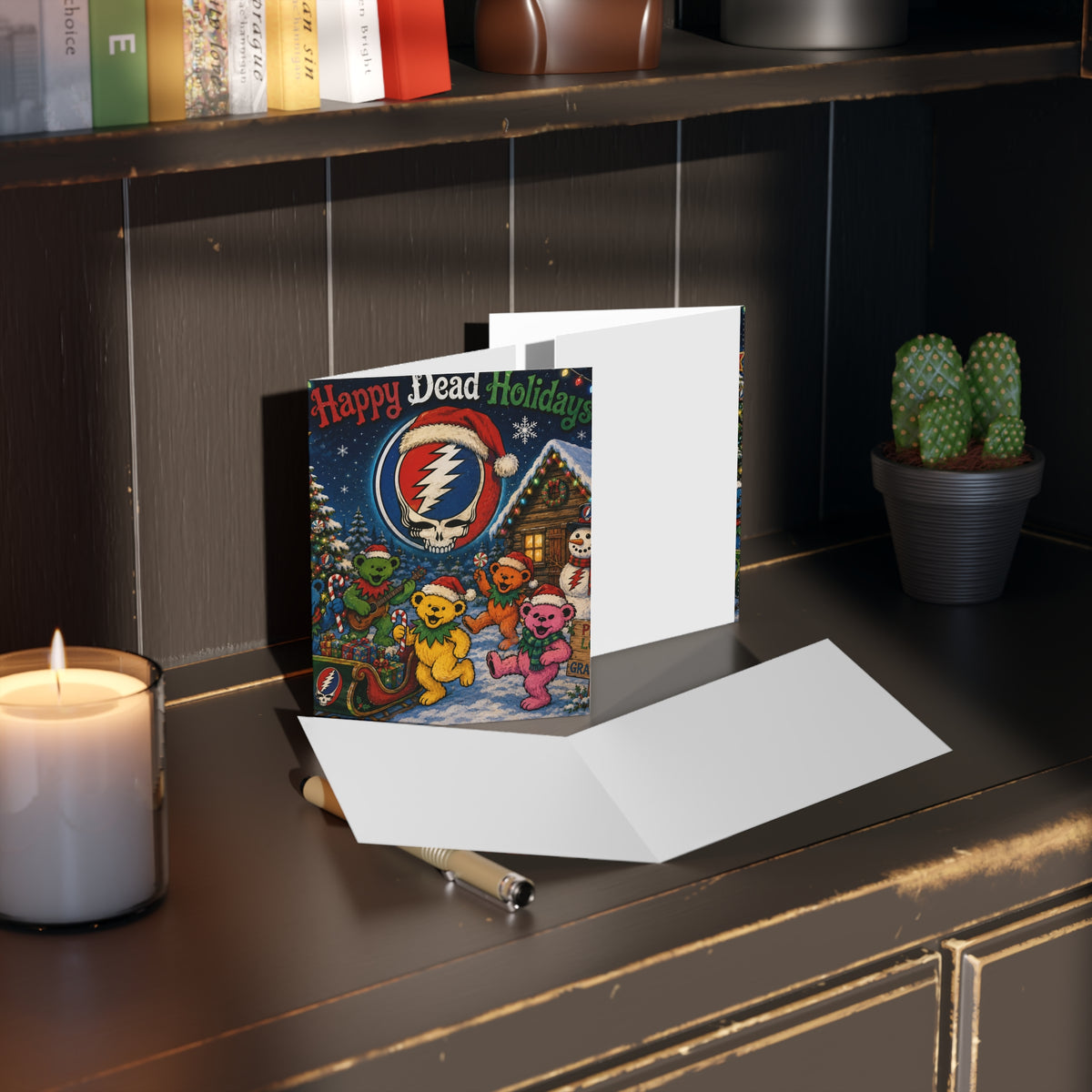 Grateful Dead Holiday Bears Greeting Cards