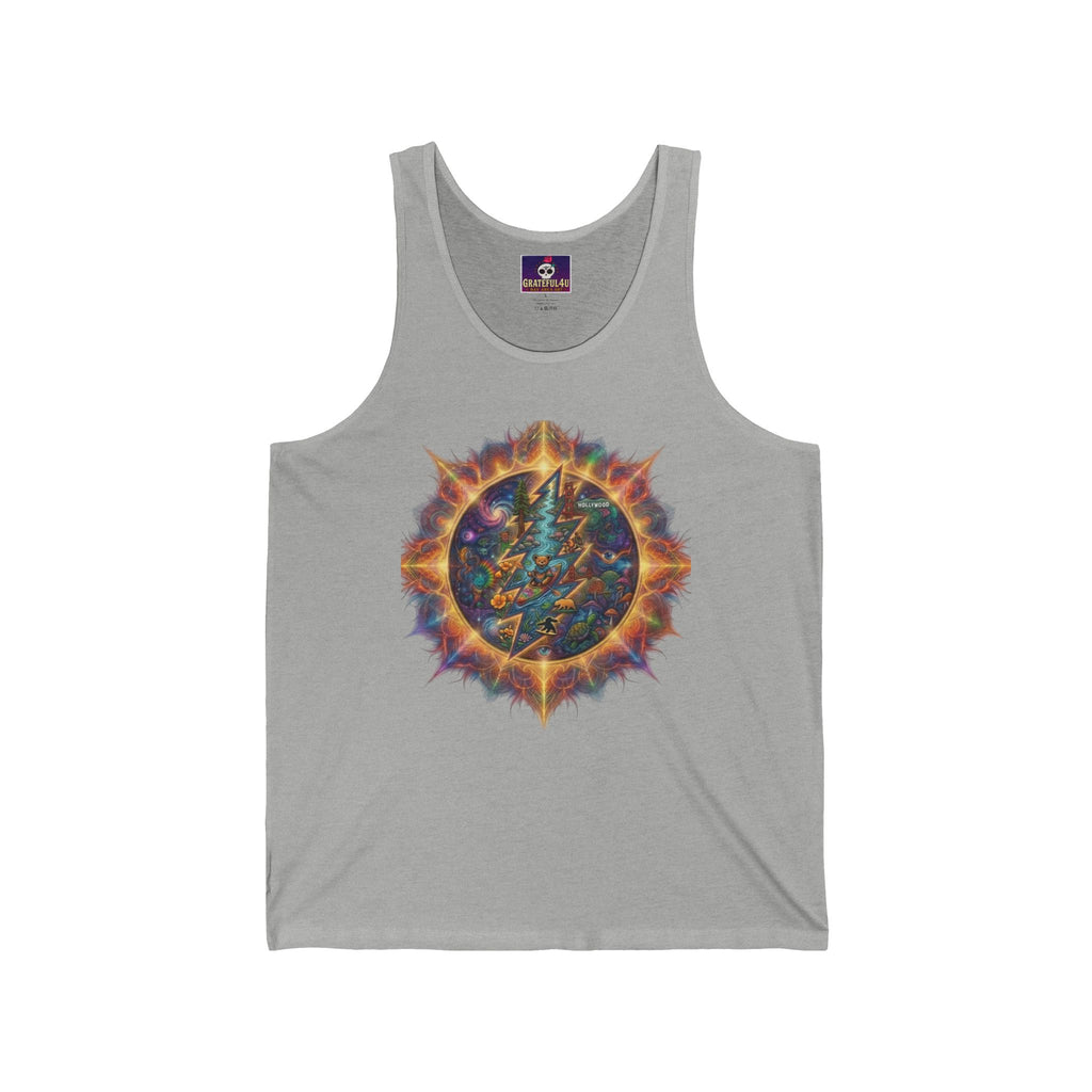 Psychedelic Lightning Bolt Sunburst Tank | Grateful Dead  Graphic Tank, gift for a deadhead, her, sister, mom