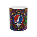 Grateful Dead Steal Your Face Skull Mug | Psychedelic Dancing Bears Ceramic