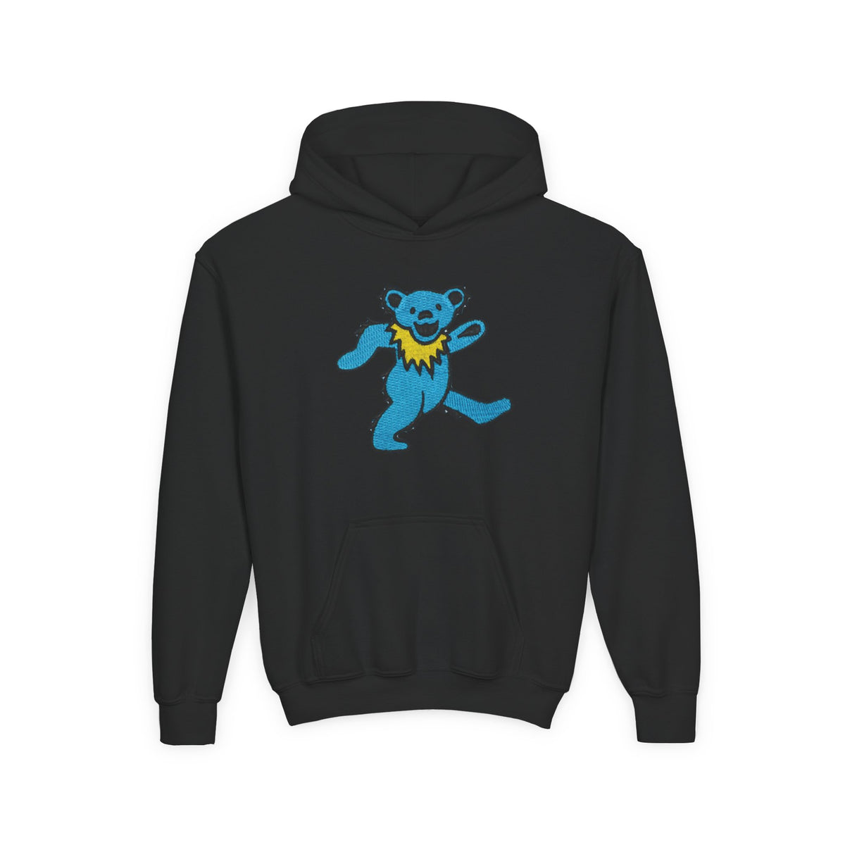 grateful dead Dancing Blue Bear youth hoodie | playful dancing bear graphic