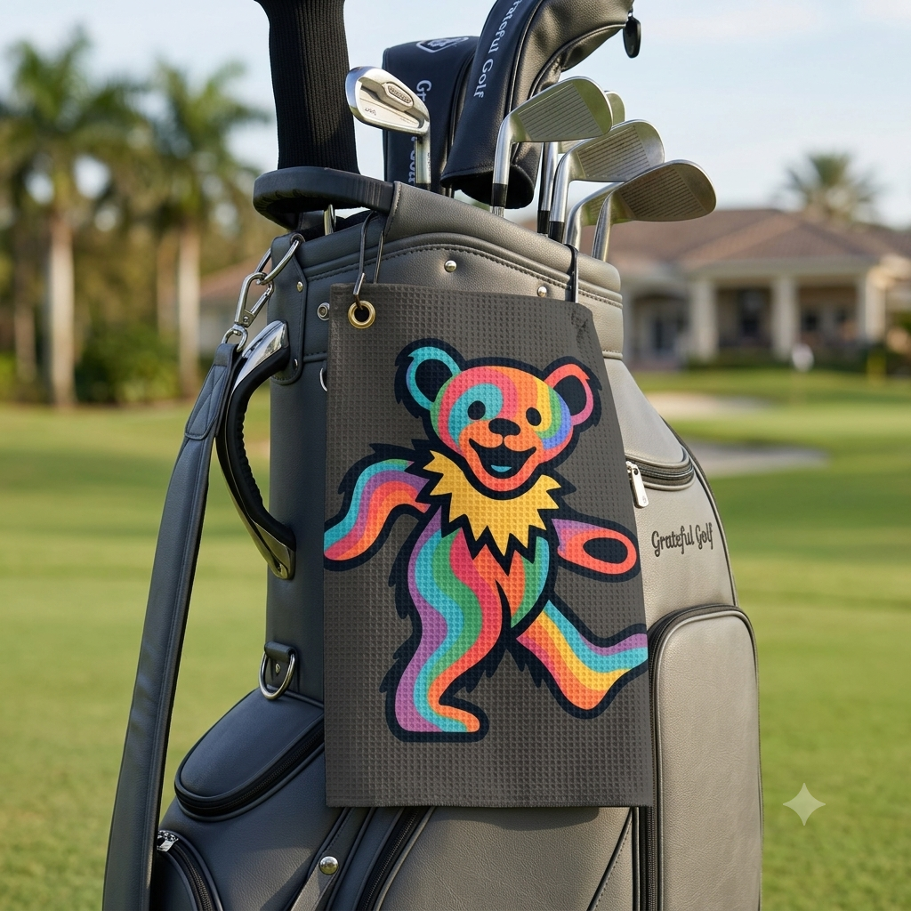 Grateful Dead Bear Golf Towels