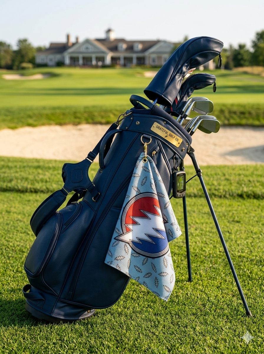 Golf Towel with Colorful Design, Perfect for Golf Lovers, Great Gift for Father's Day, Outdoor Sports Essential, Eco-Friendly Golf Accessory