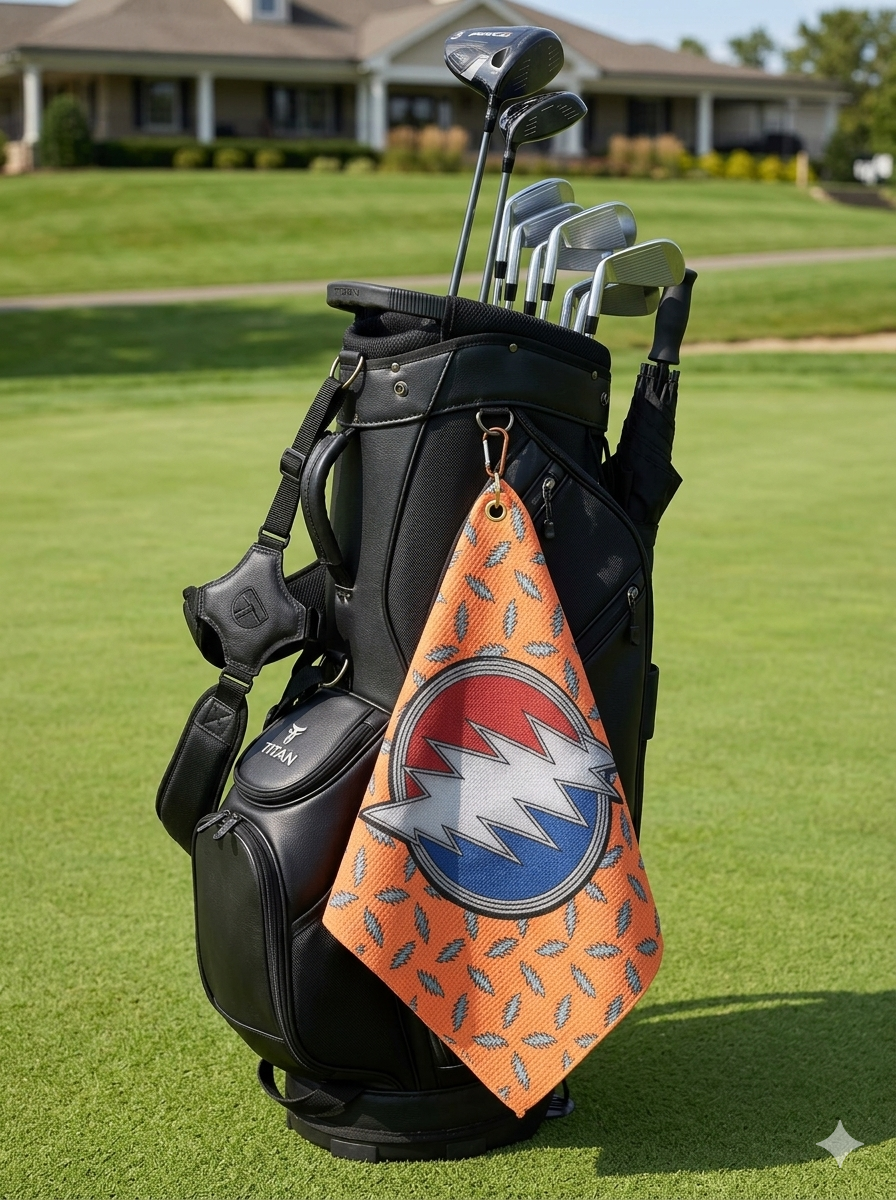 Vibrant Golf Towels for Enthusiasts, Eco-Friendly, Great for Gifts, Celebration of Sport, Golf Accessories